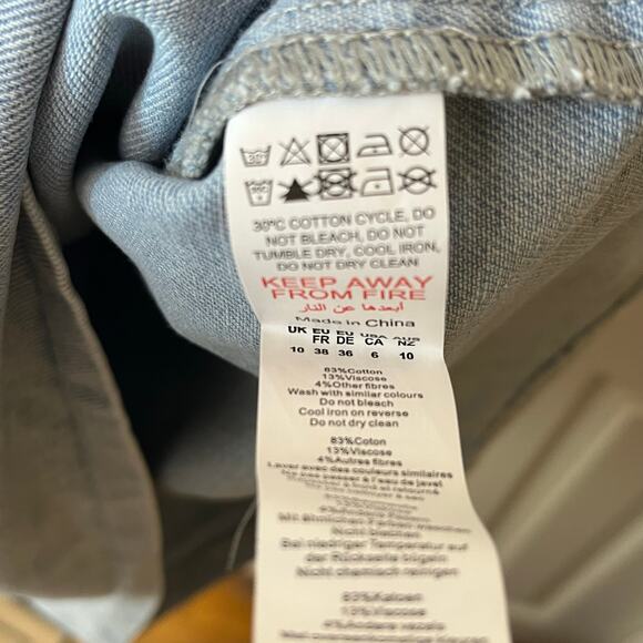 Pretty Little Thing Light Blue Corset Panel Denim Mini Dress NWT Size 6 - Picture 10 of 11